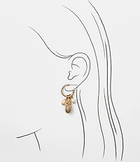 Pineapple Cluster Hoop Earrings