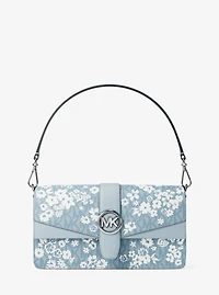 Greenwich Medium Printed Signature Logo Convertible Shoulder Bag