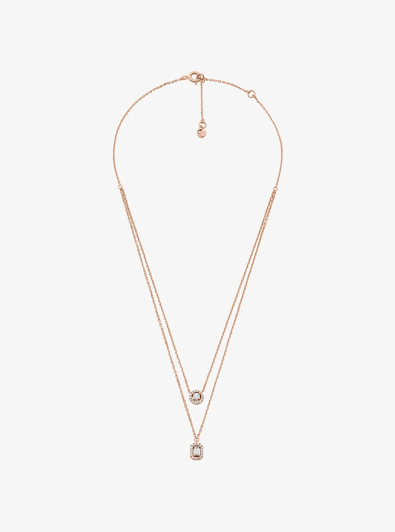 Precious Metal-Plated Double Layered Necklace
