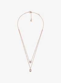 Precious Metal-Plated Double Layered Necklace