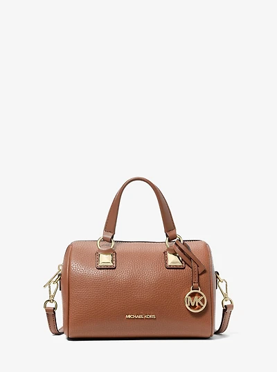 Grayson Small Pebbled Leather Duffel Crossbody Bag