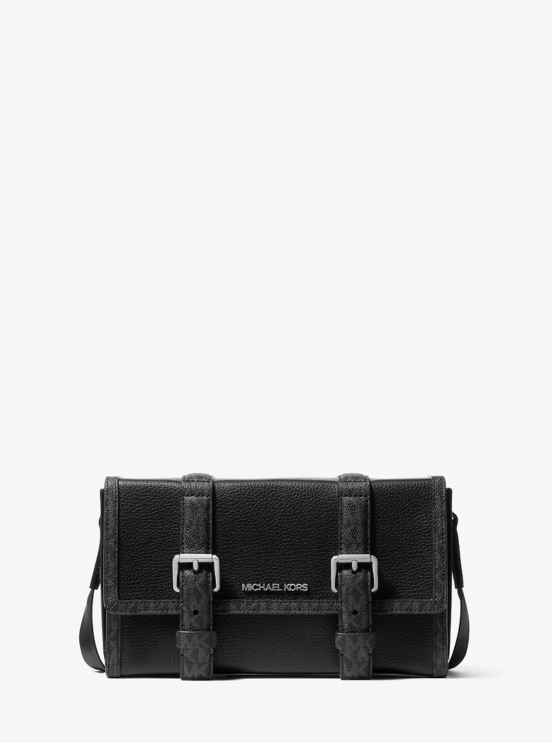 Cooper Pebbled Leather and Signature Logo Trunk Crossbody Bag