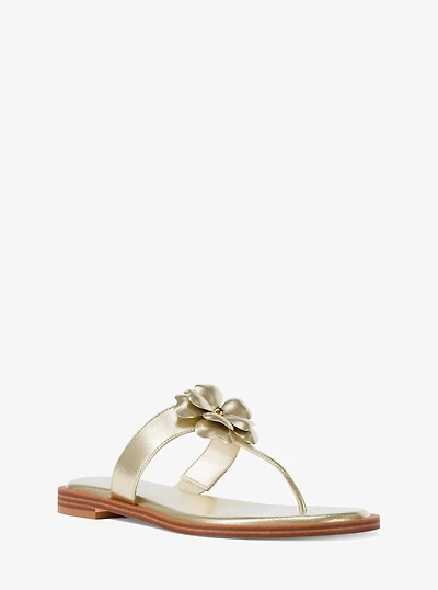 Callie Embellished Metallic Thong Sandal