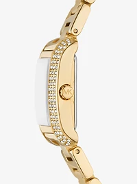 Mini Emery Pavé Gold-Tone Watch