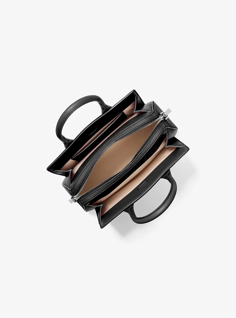 Laila Small Studded Leather Satchel