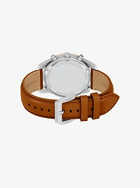 Oversized Lexington Two-Tone and Leather Watch
