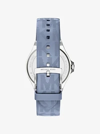 Lennox Pavé Silver-Tone and Logo Strap Watch