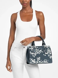 Marilyn Medium Printed Signature Logo Satchel