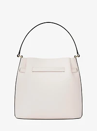 Carson Medium Pebbled Leather Convertible Bucket Crossbody Bag