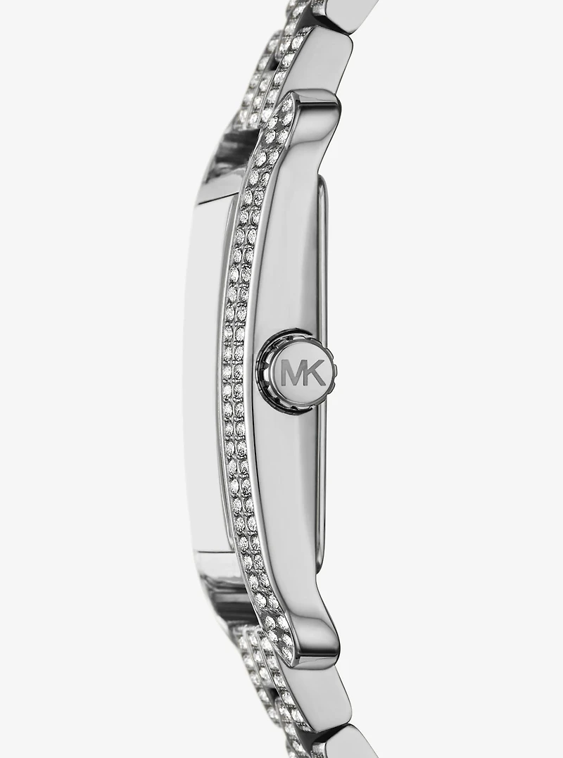 Monroe Pavé Silver-Tone Watch