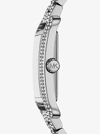 Monroe Pavé Silver-Tone Watch