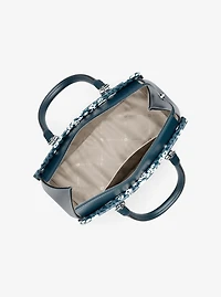 Marilyn Medium Printed Signature Logo Satchel