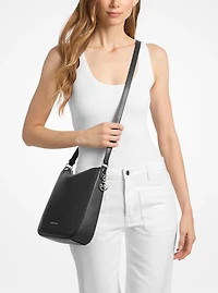 Nayla Medium Pebbled Leather Messenger Bag