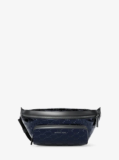 Cooper Medium Metallic Logo Debossed Utility Sling Pack