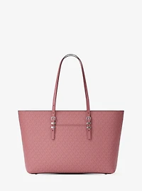 Quinn Large Signature Logo and Leather Tote Bag