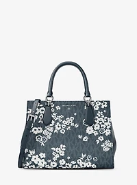 Marilyn Medium Printed Signature Logo Satchel