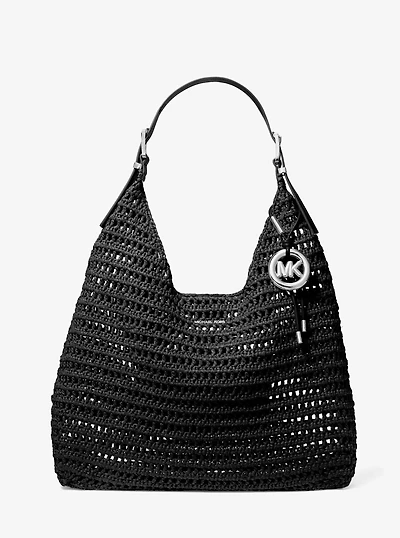 Nolita Large Crocheted Hobo Shoulder Bag