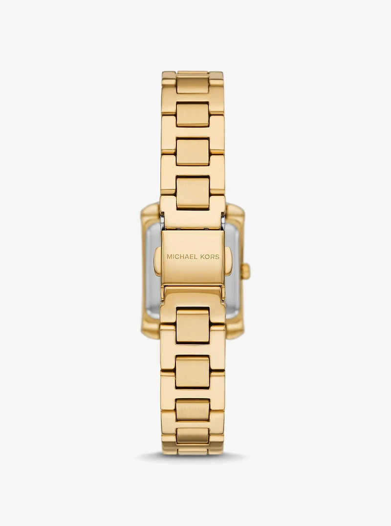 Mini Emery Pavé Gold-Tone Watch