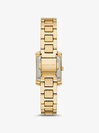 Mini Emery Pavé Gold-Tone Watch