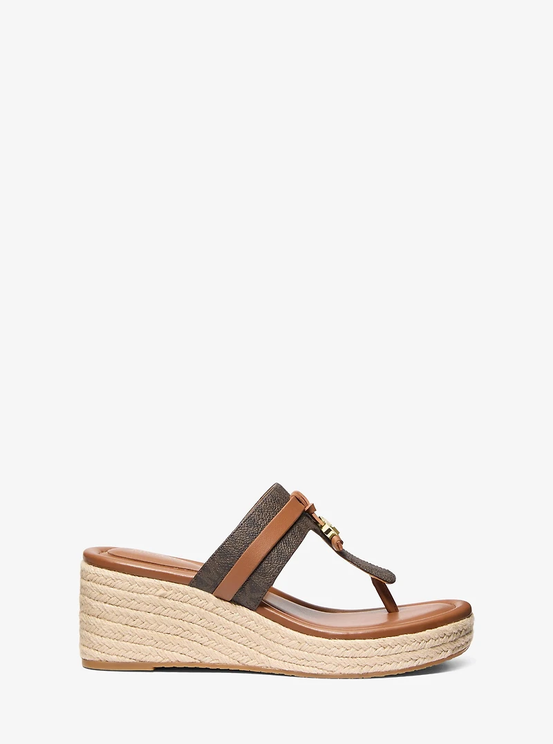 Zoe Signature Logo Wedge Sandal