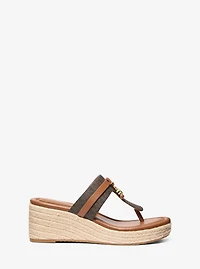 Zoe Signature Logo Wedge Sandal