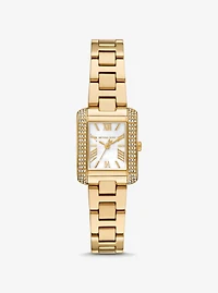 Mini Emery Pavé Gold-Tone Watch