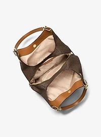 Lillie Large Signature Logo Shoulder Bag