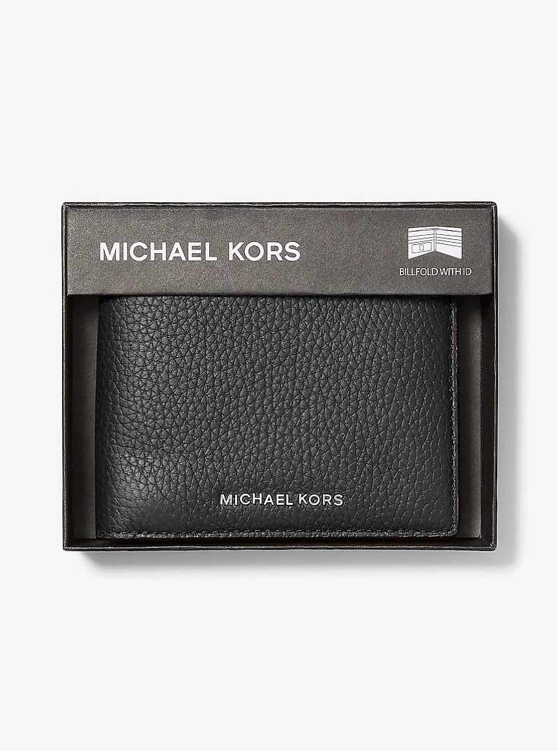 Hudson Pebbled Leather Billfold Wallet