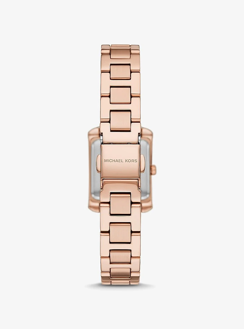 Mini Emery Pavé Rose Gold-Tone Watch