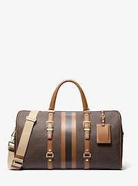 Bedford Travel Extra-Large Signature Logo Stripe Weekender Bag