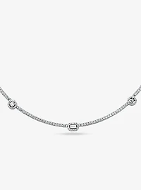 Pavé Precious Metal-Plated Sterling Silver Necklace