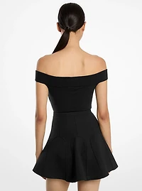 Wool Blend Off-The-Shoulder Bodysuit
