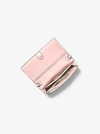 Jet Set Small Signature Logo Print Woven Smartphone Crossbody Bag