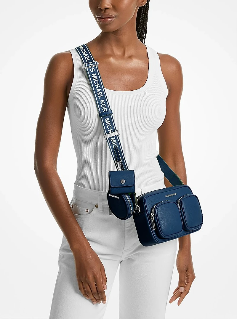 Jet Set Leather Medium Crossbody Bag with Case for Apple Airpods Pro®