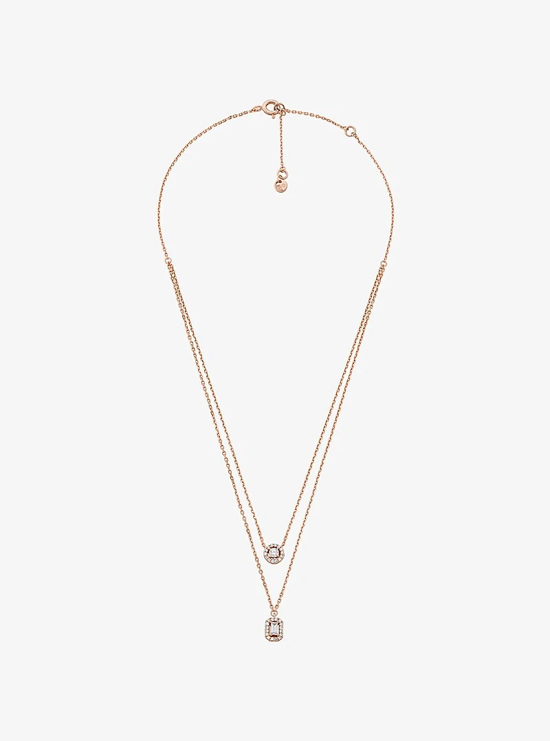 Precious Metal-Plated Double Layered Necklace