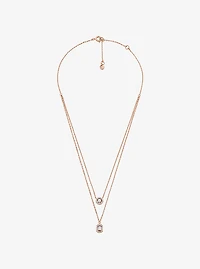 Precious Metal-Plated Double Layered Necklace