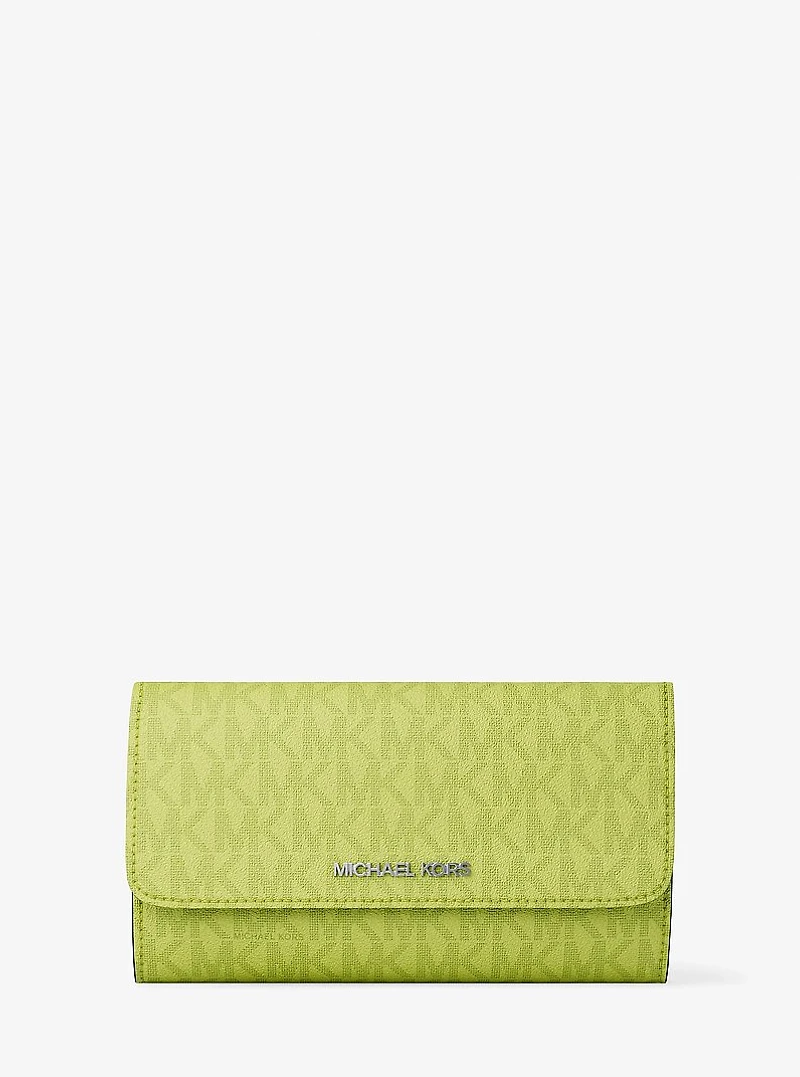 Jet Set Large Signature Logo Tri-Fold Wallet