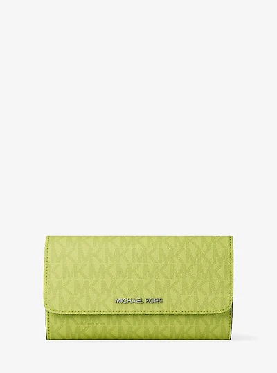 Jet Set Large Signature Logo Tri-Fold Wallet