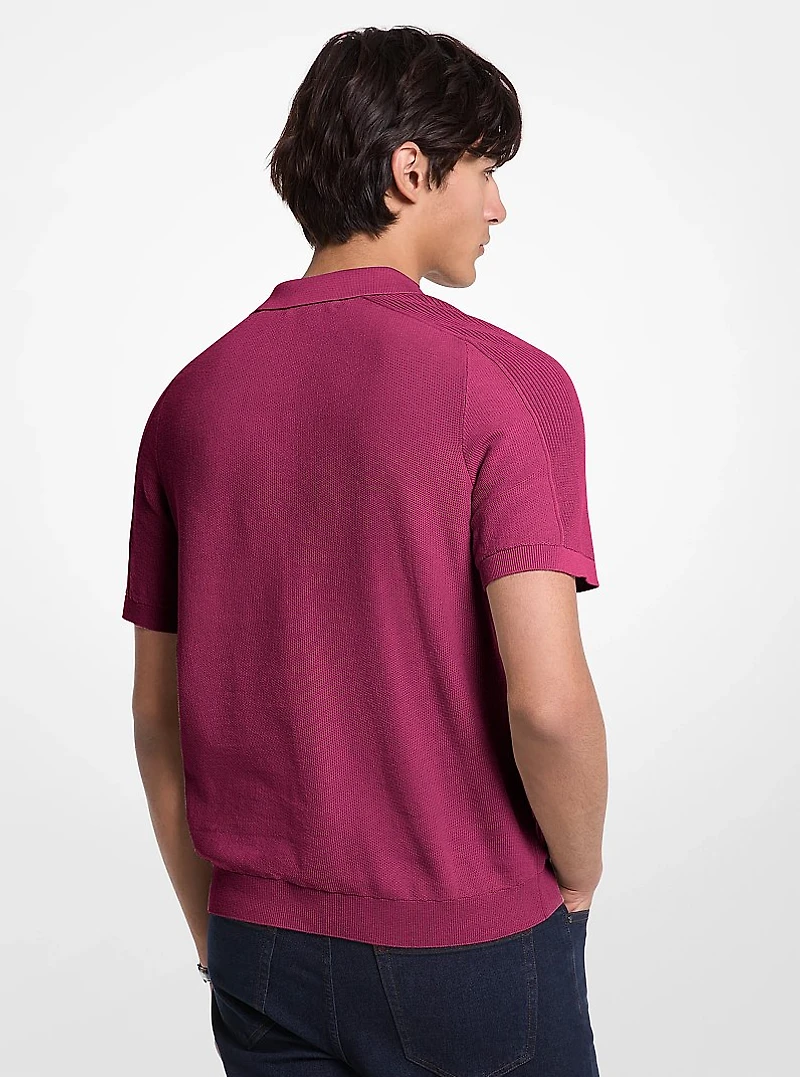 Cotton Mouliné Polo Shirt