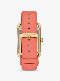 Petite Monroe Gold-Tone and Leather Watch