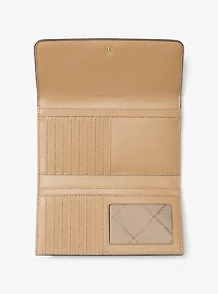Jet Set Large Signature Logo Tri-Fold Wallet