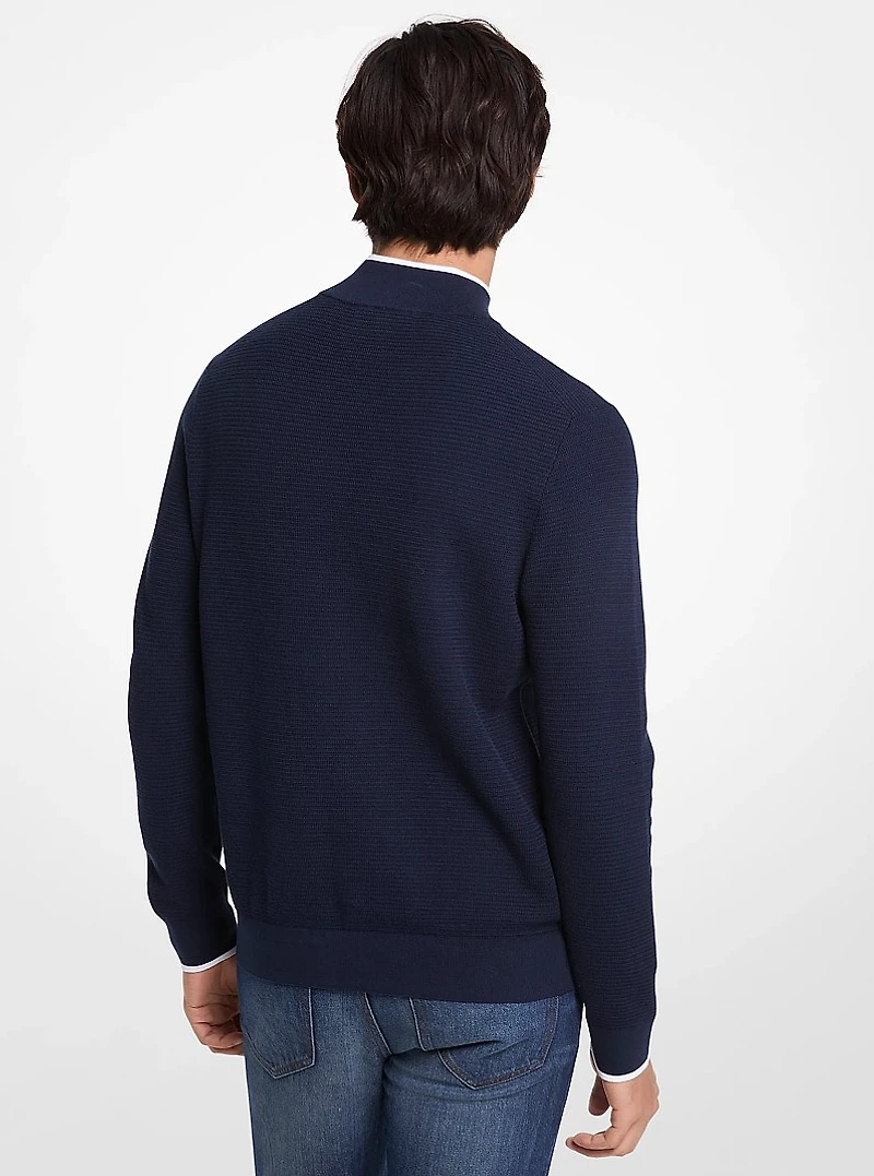 Cotton Quarter-Zip Sweater