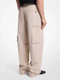 Cotton Poplin Zip Cargo Pants