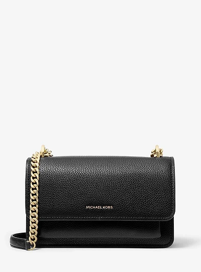 Claire Large Pebbled Leather Shoulder Bag