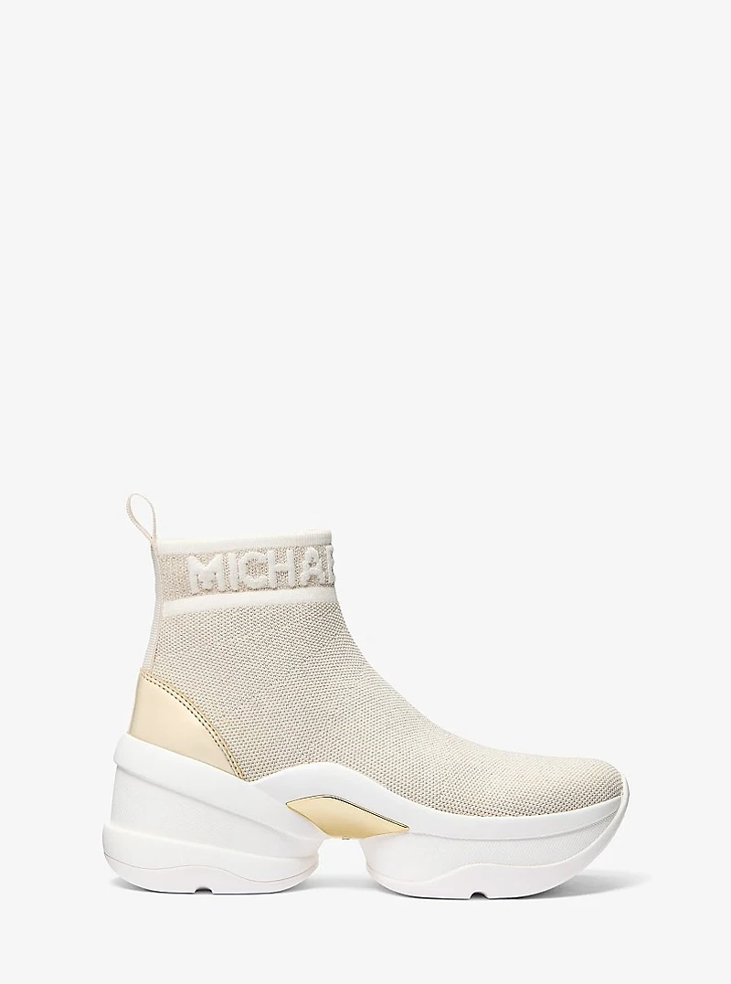 Olympia Metallic Stretch Knit Boot