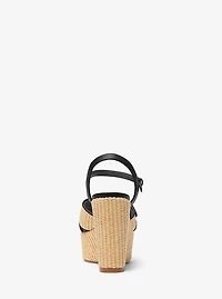 Hannah Straw Wedge Sandal