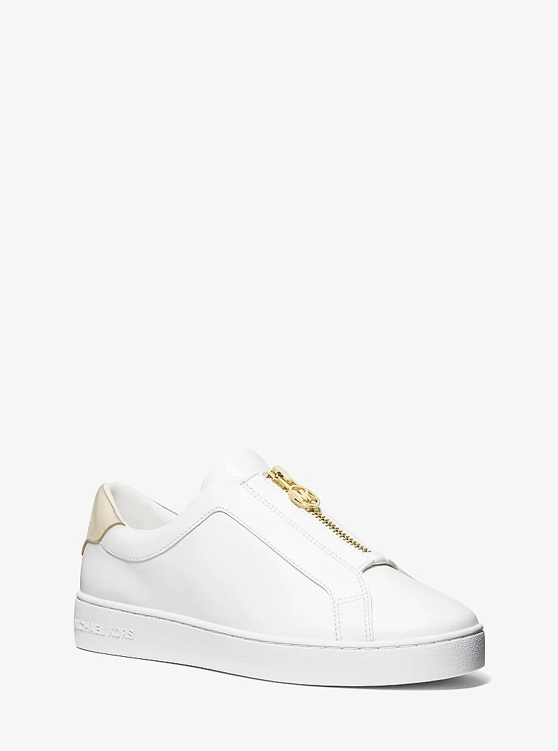 Keaton Leather Zip-Up Sneaker