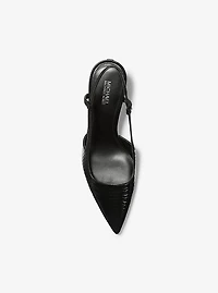 Alora Snake Embossed Leather Slingback Pump