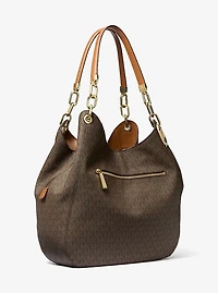 Lillie Large Signature Logo Shoulder Bag