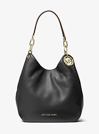 Lillie Large Pebbled Leather Shoulder Bag